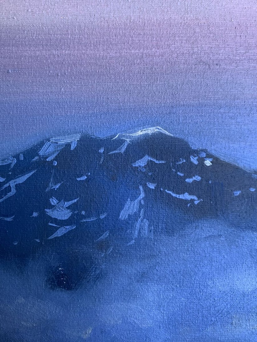 Oil painting Snowy mountains Tatyana Derdey - 8