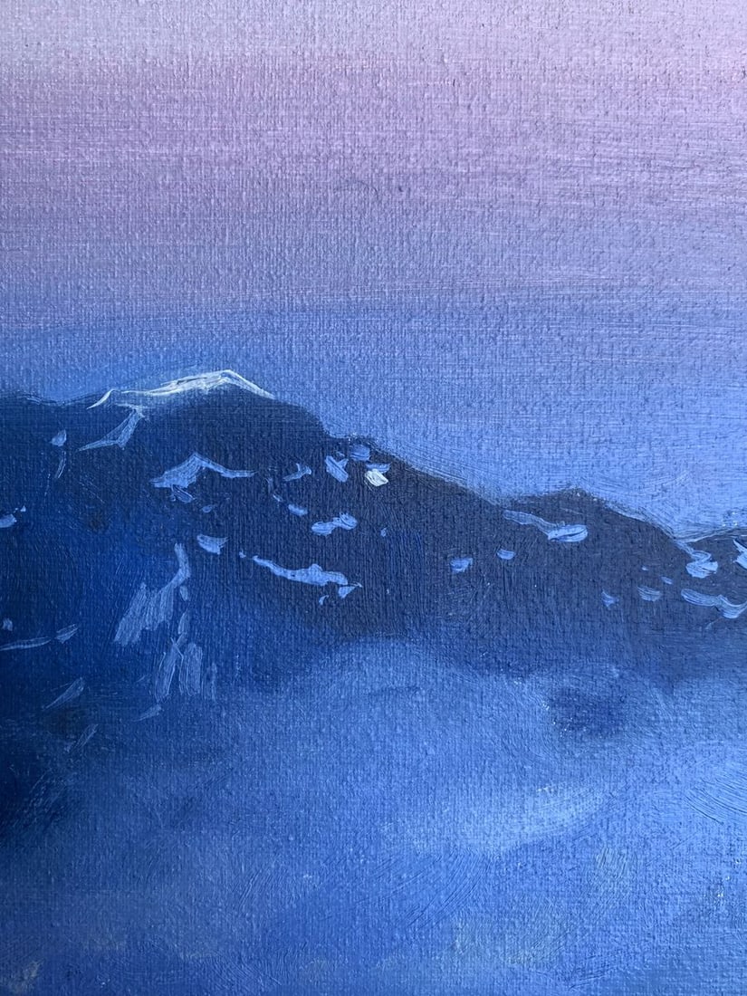 Oil painting Snowy mountains Tatyana Derdey - 9