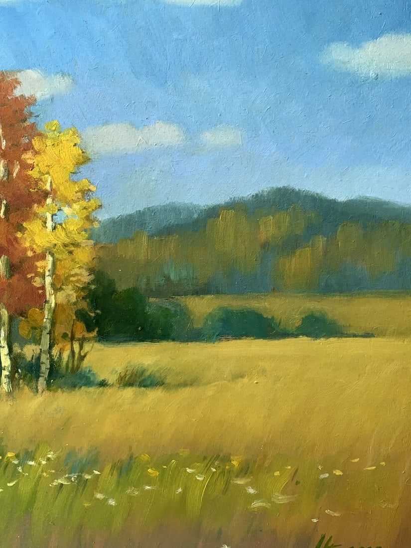 Oil painting Golden forest Mykhailo Burdylo - 10