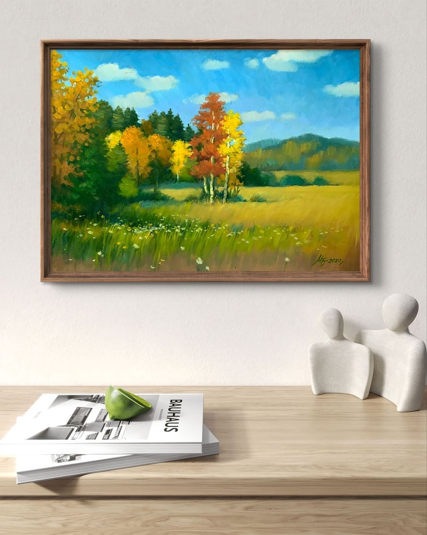 Oil painting Golden forest Mykhailo Burdylo - 3