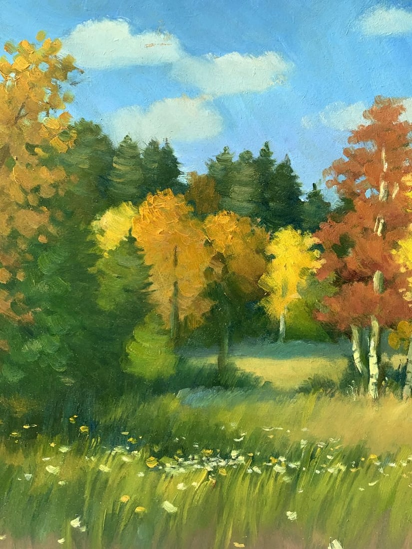 Oil painting Golden forest Mykhailo Burdylo - 4