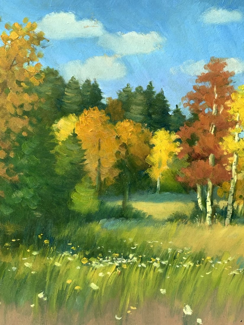 Oil painting Golden forest Mykhailo Burdylo - 5