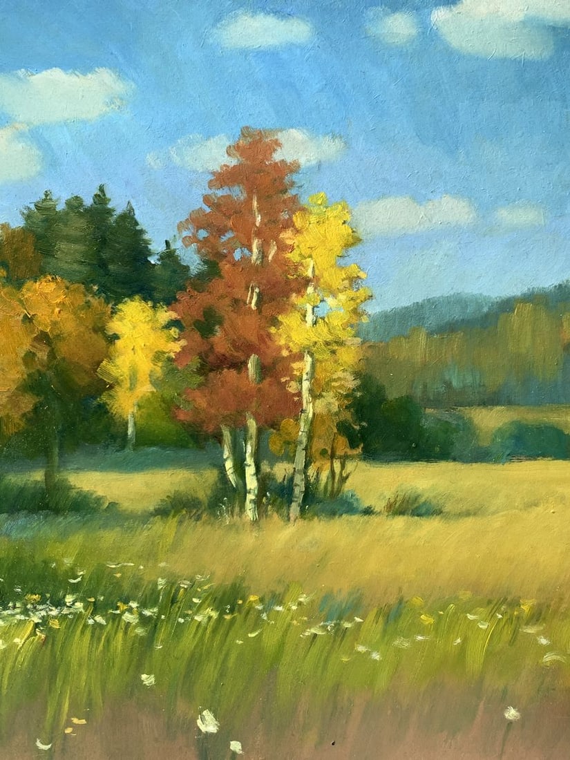 Oil painting Golden forest Mykhailo Burdylo - 6