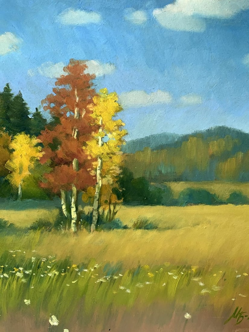 Oil painting Golden forest Mykhailo Burdylo - 7