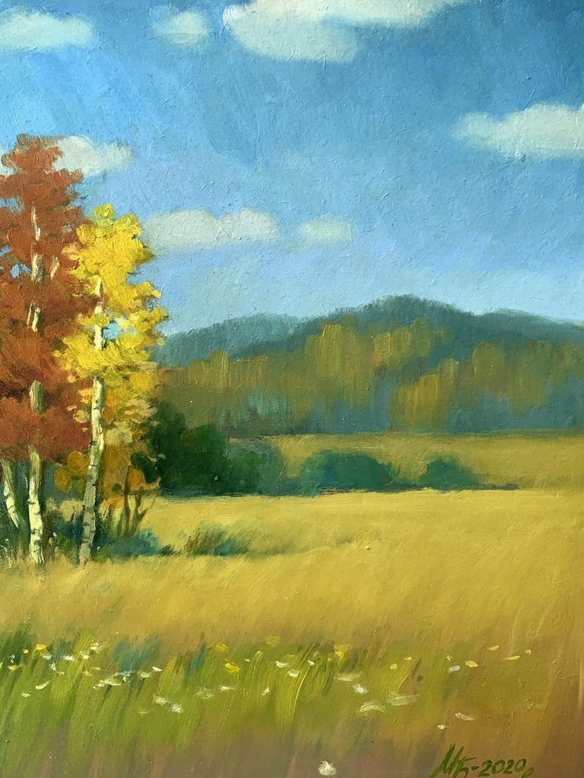 Oil painting Golden forest Mykhailo Burdylo - 8