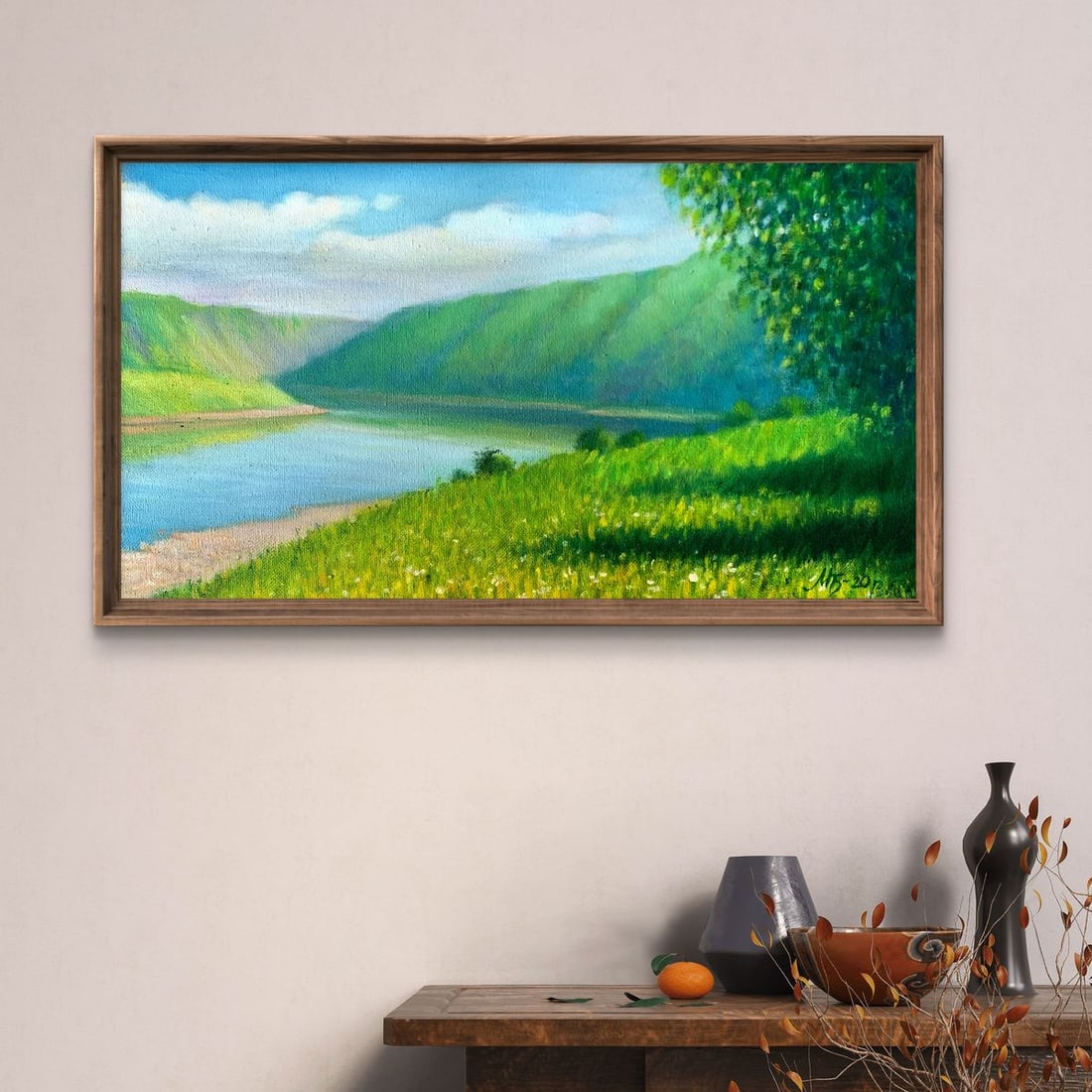 Oil painting Mountain Valley Mykhailo Burdylo - 2