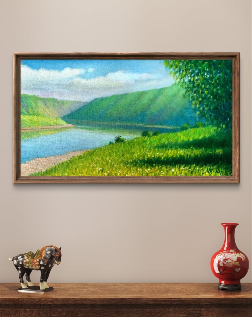 Oil painting Mountain Valley Mykhailo Burdylo - 3