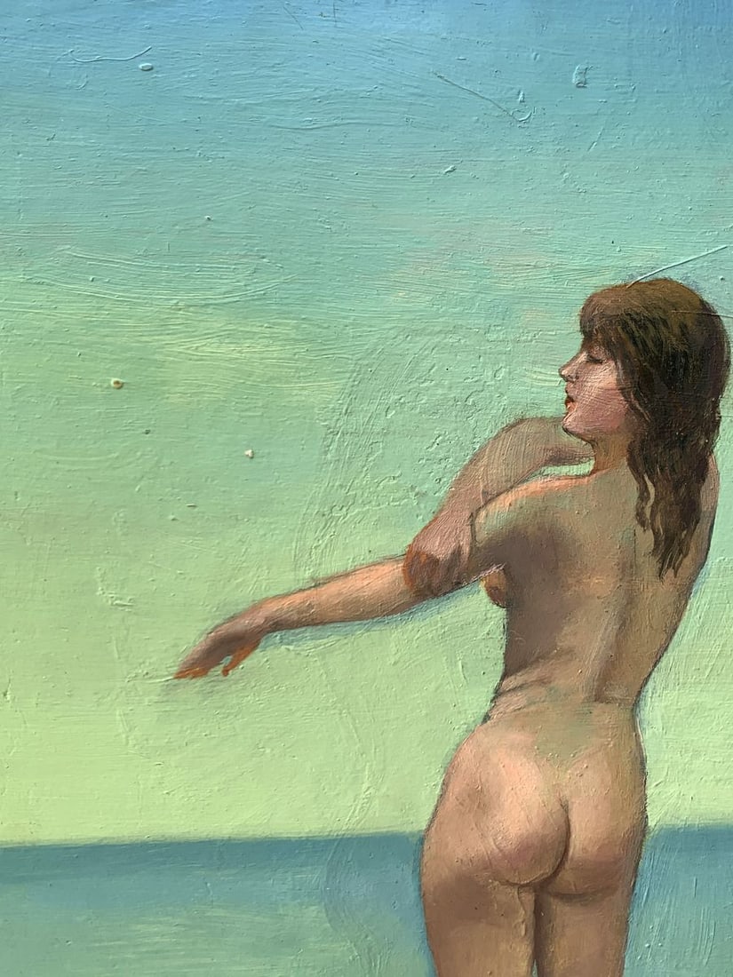 Oil painting Girl on the beach Mykhailo Burdylo - 4