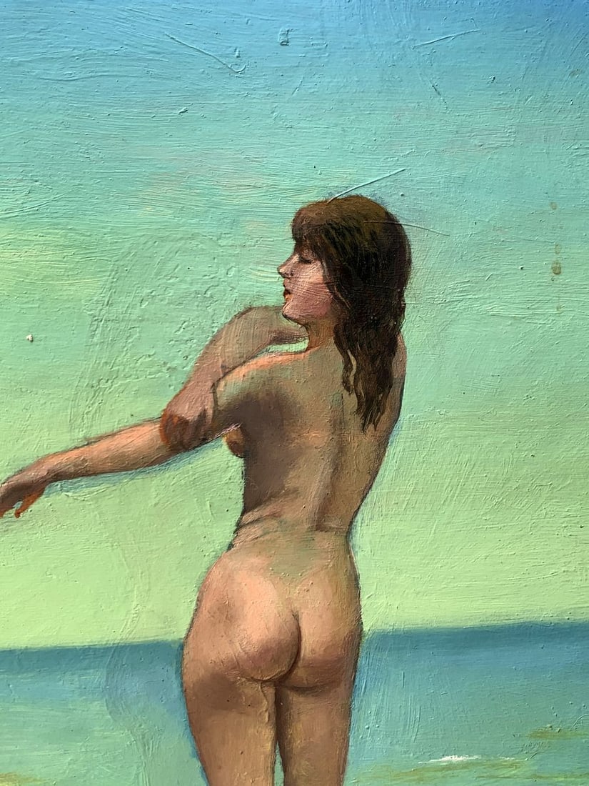 Oil painting Girl on the beach Mykhailo Burdylo - 5