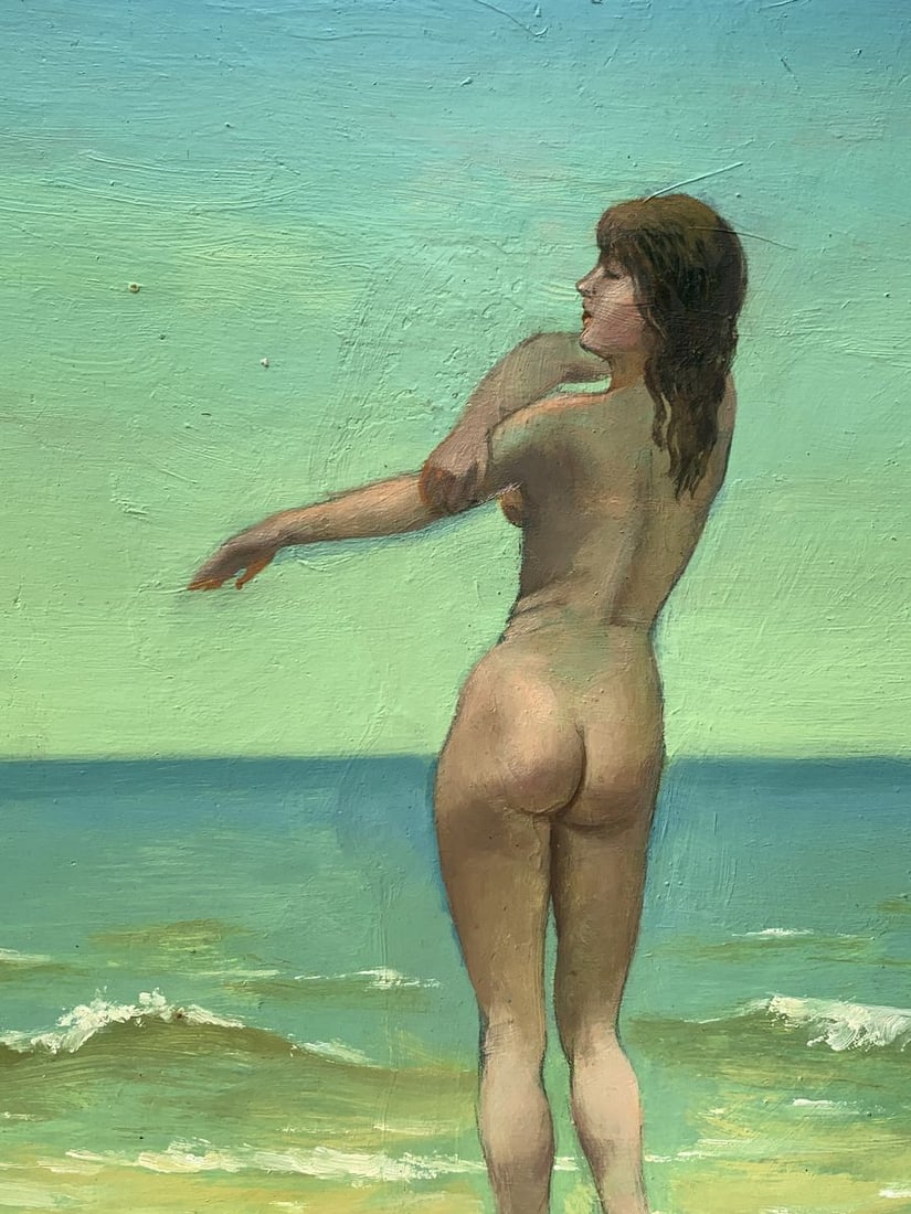 Oil painting Girl on the beach Mykhailo Burdylo - 6