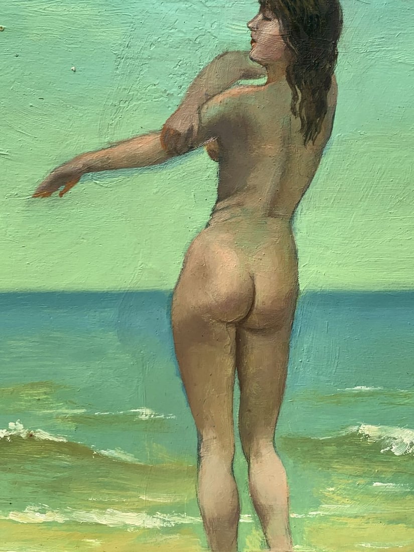 Oil painting Girl on the beach Mykhailo Burdylo - 9
