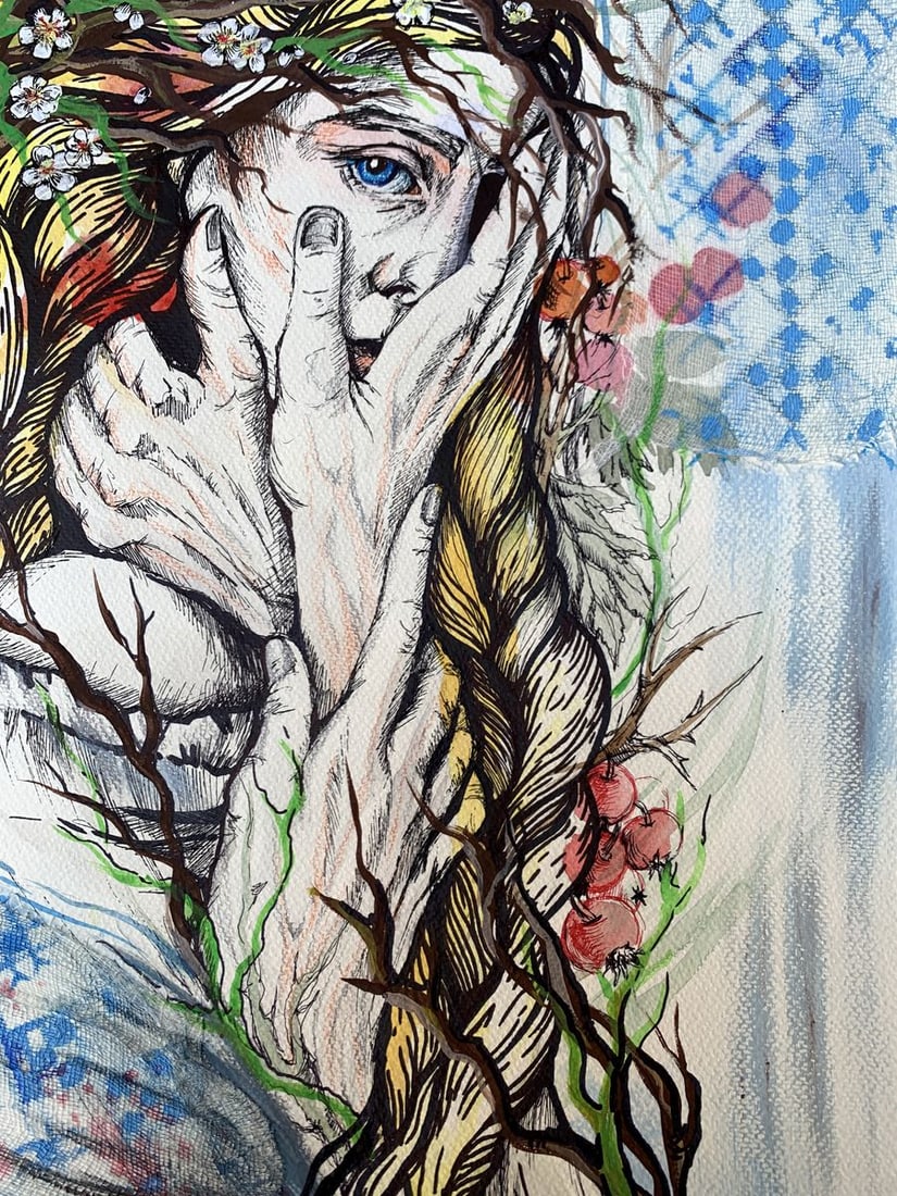 Watercolor painting Suffering Olga Ponomaryva - 10