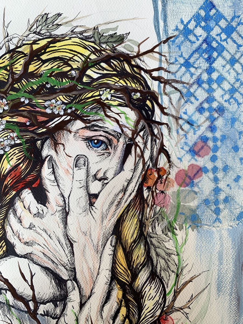 Watercolor painting Suffering Olga Ponomaryva - 5