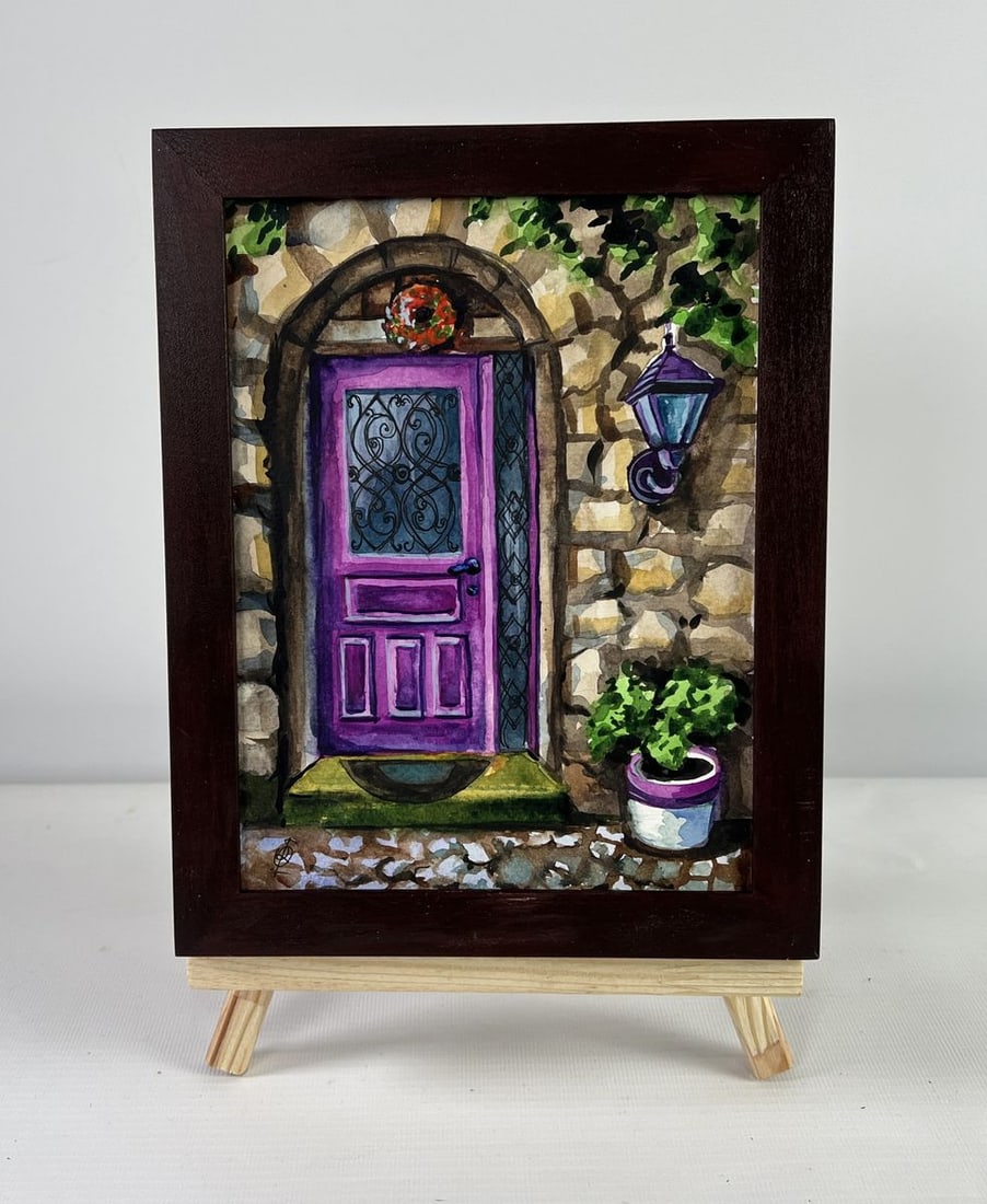 Watercolor painting Doors to a new life Olga Ponomaryova: Title: Watercolor painting Doors to a new life Olga Ponomaryova Description: №AAA5056 The watercolor painting on Paper titled "Doors to a New Life" is a vibrant and symbolic composition that inv