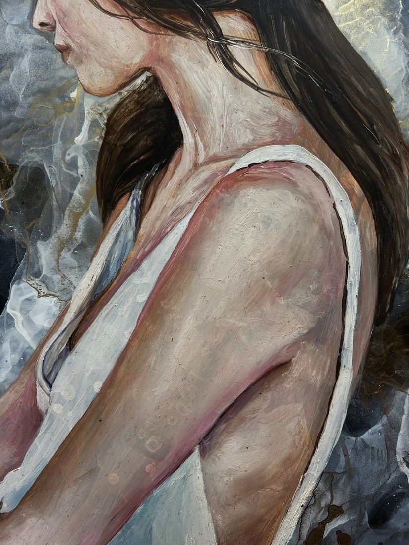 Oil painting Girl in a white dress Olga Ponomaryova - 6