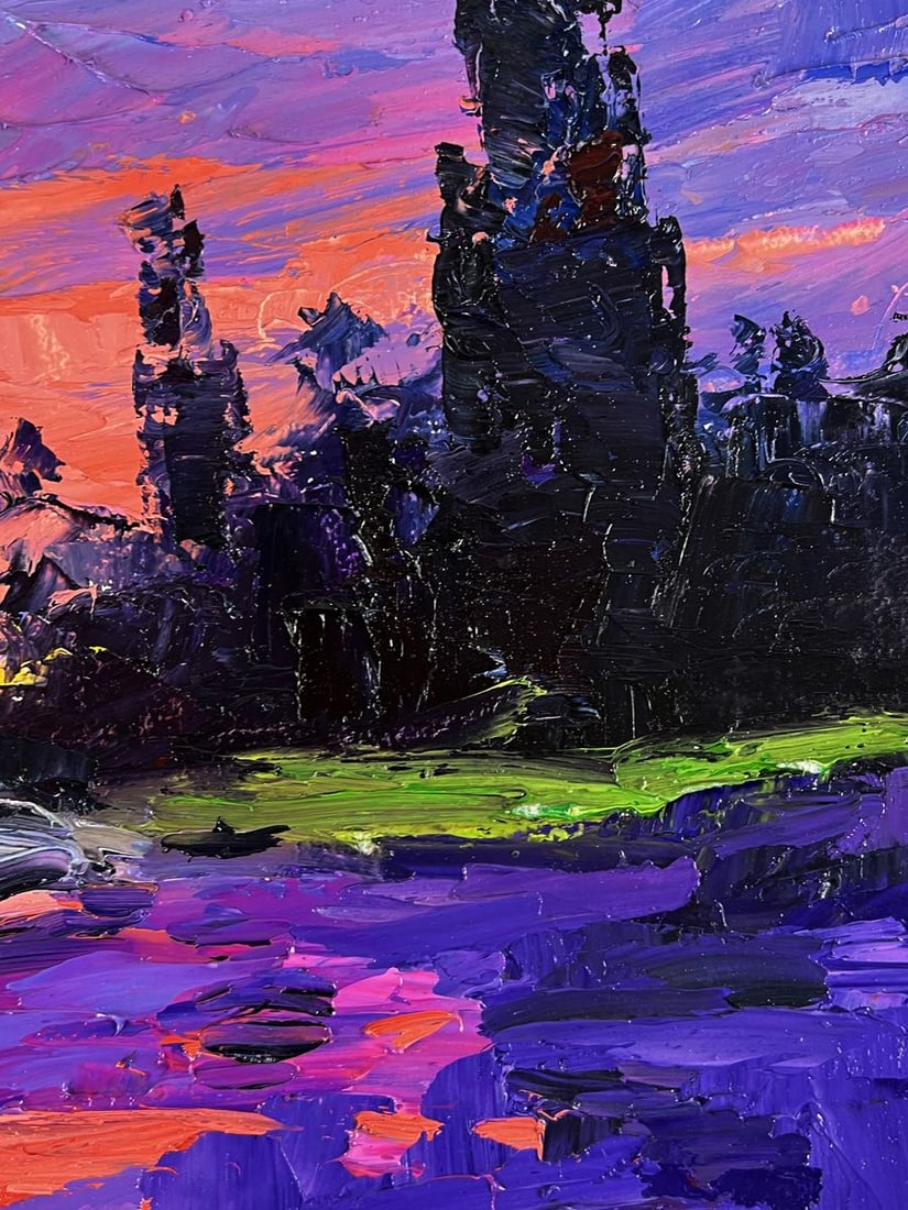 Oil painting A romantic sunset outside the city Boris Serdyuk - 9