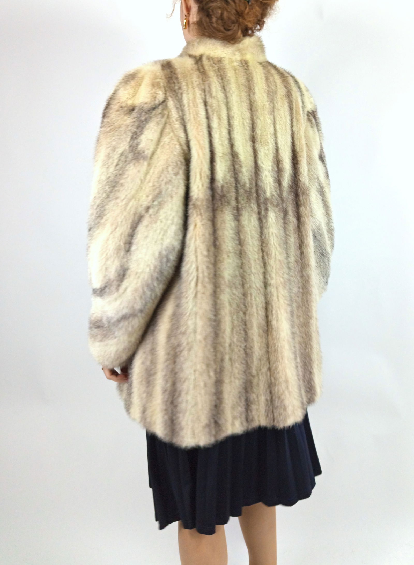 BLACK CROSS MINK FUR JACKET EU: XL ; US: 20 - 6