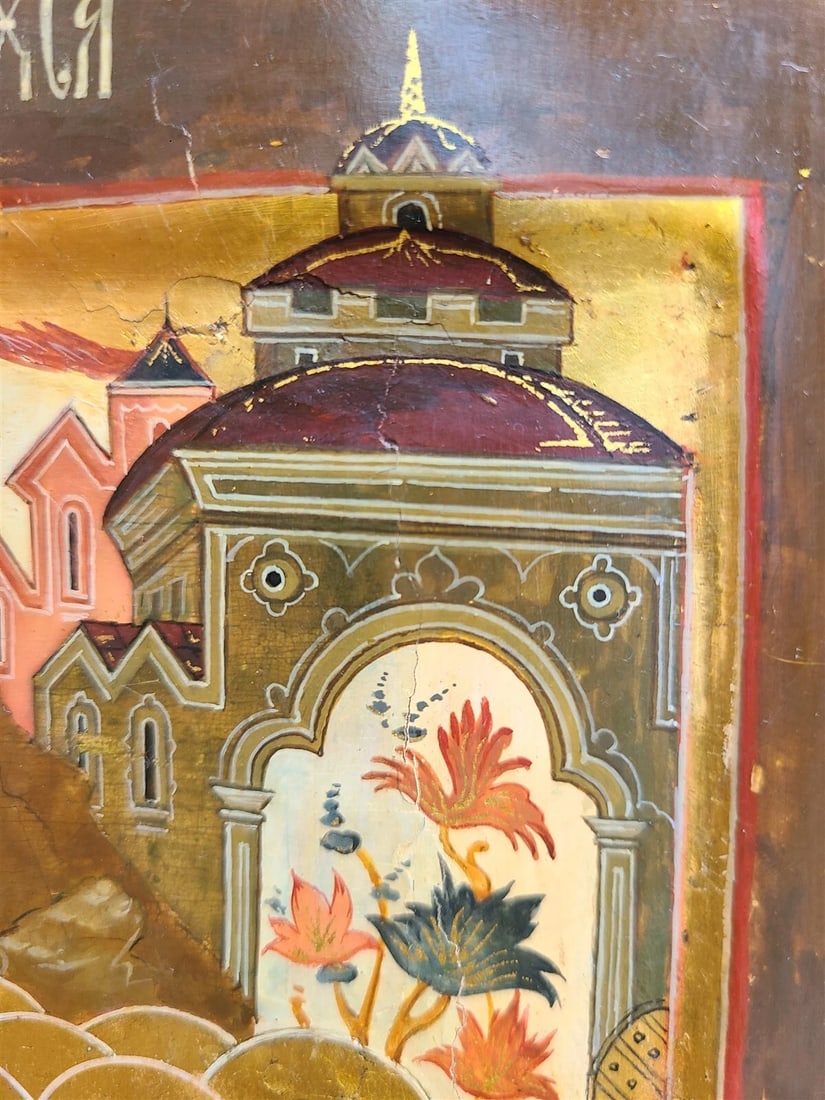 19th CENTURY RUSSIAN ICON of RESURRECTION of JESUS antique - 4