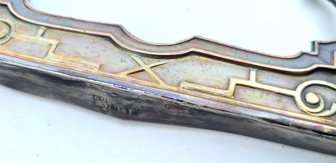 RUSSIAN ICON SILVER OKLAD dated 1892 marked antique LARGE - 6