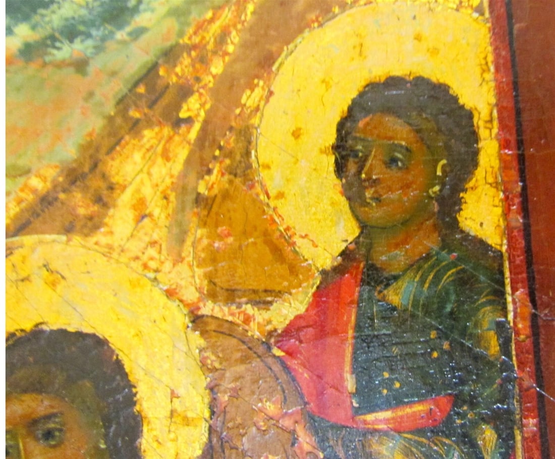 RUSSIAN ICON of BAPTISM of CHRIST antique 19th CENTURY - 7