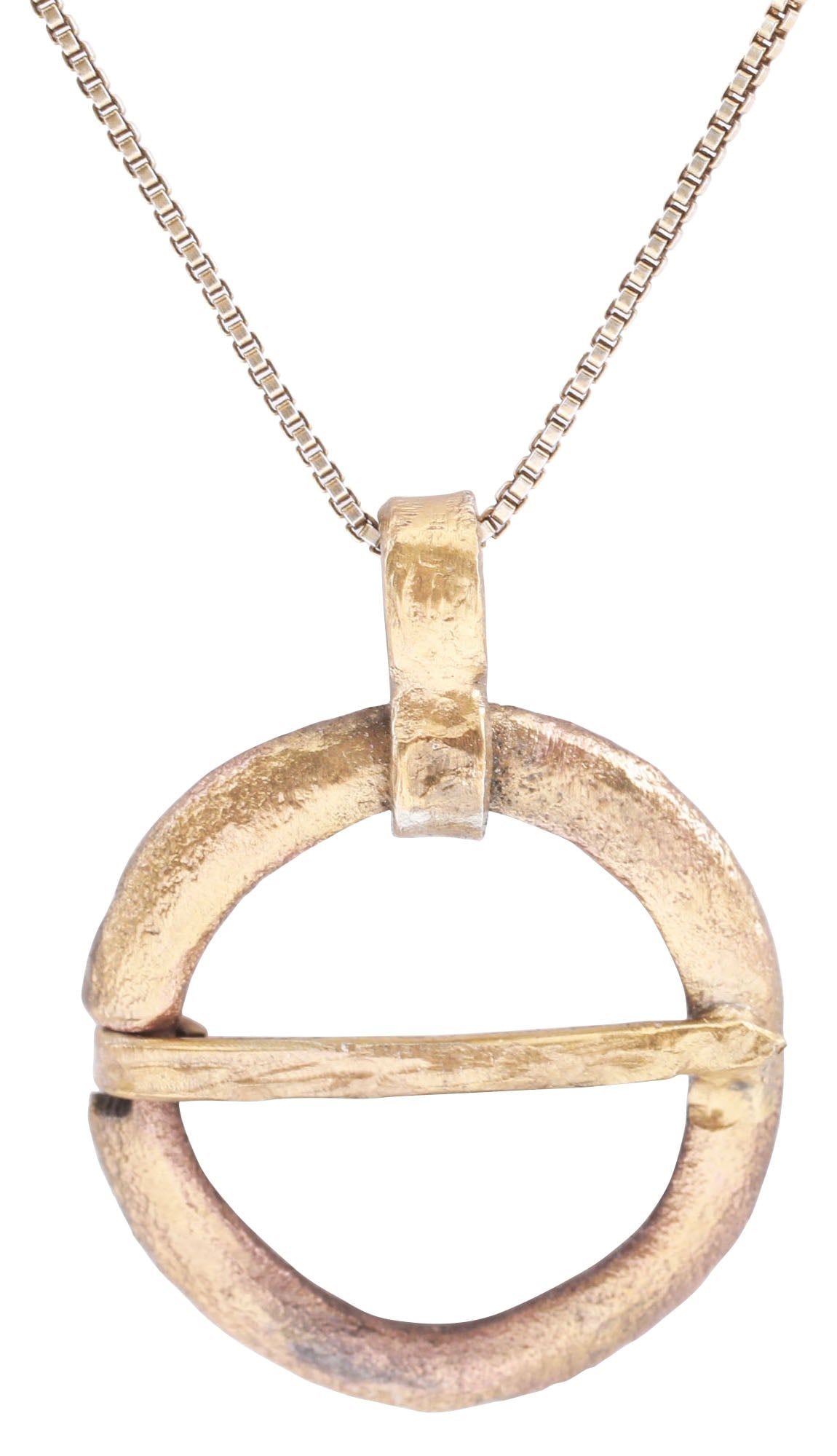 ANCIENT VIKING PROTECTIVE BROOCH NECKLACE: Worn in numbers on the surface of the jerkin, these small metal brooches provided a measure of protection against sword cuts and, in fact, were a form of armor. See current Public Television programmi