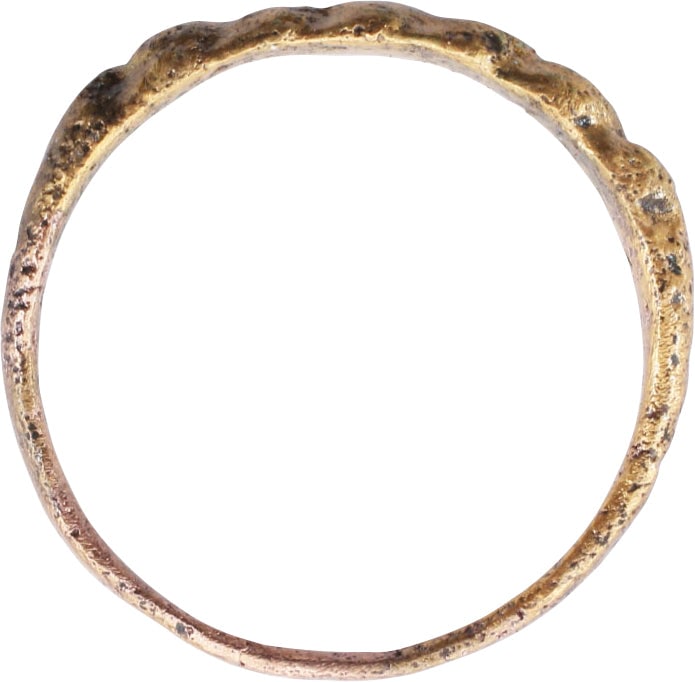 VIKING TWISTED RING, C.866-1067 AD, SIZE 7 3/4 - 2