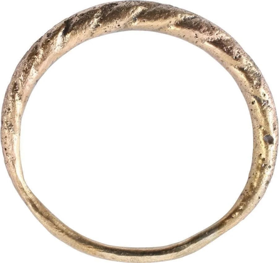 VIKING WARRIOR'S TWISTED RING, C.866-1067 AD, SIZE 8 3/4 - 2