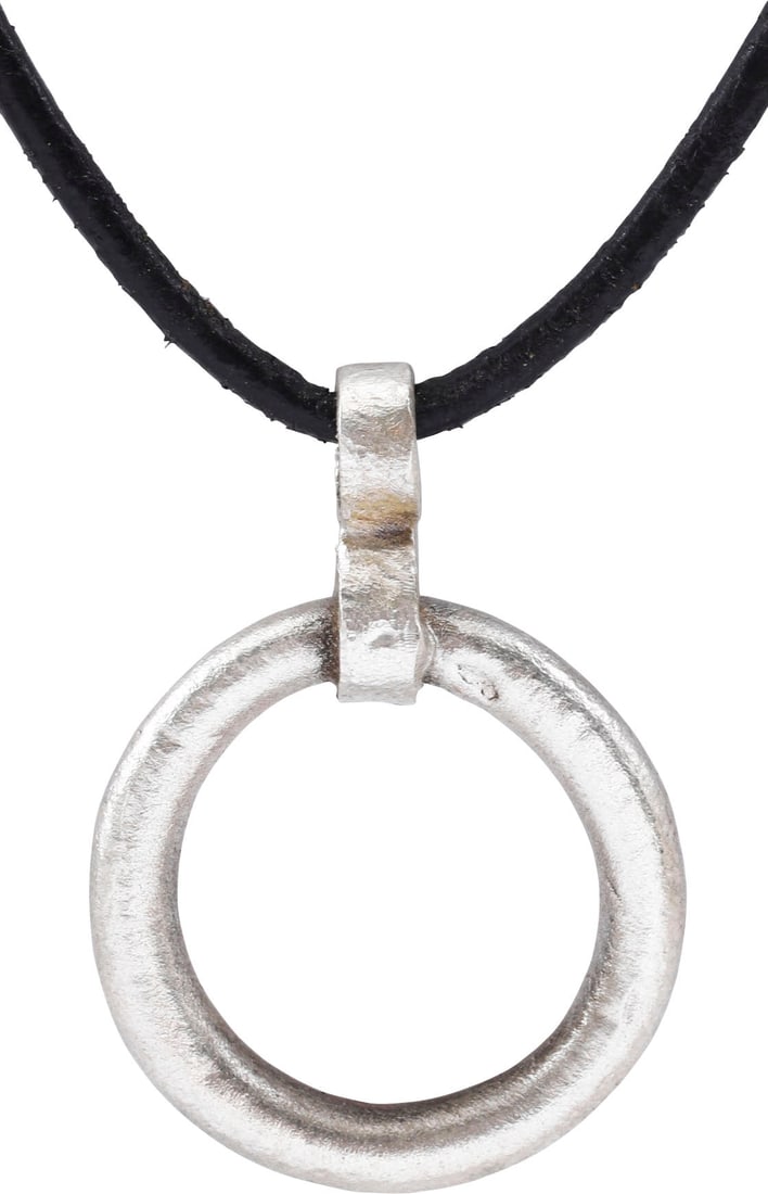 CELTIC PROSPERITY RING NECKLACE C.400-100 BC: Before the Roman invasion of the British Isles, rings of bronze, silver, and gold were used as a means of exchange, particularly in Ireland. Most exchanges of goods and property were conducted by bart