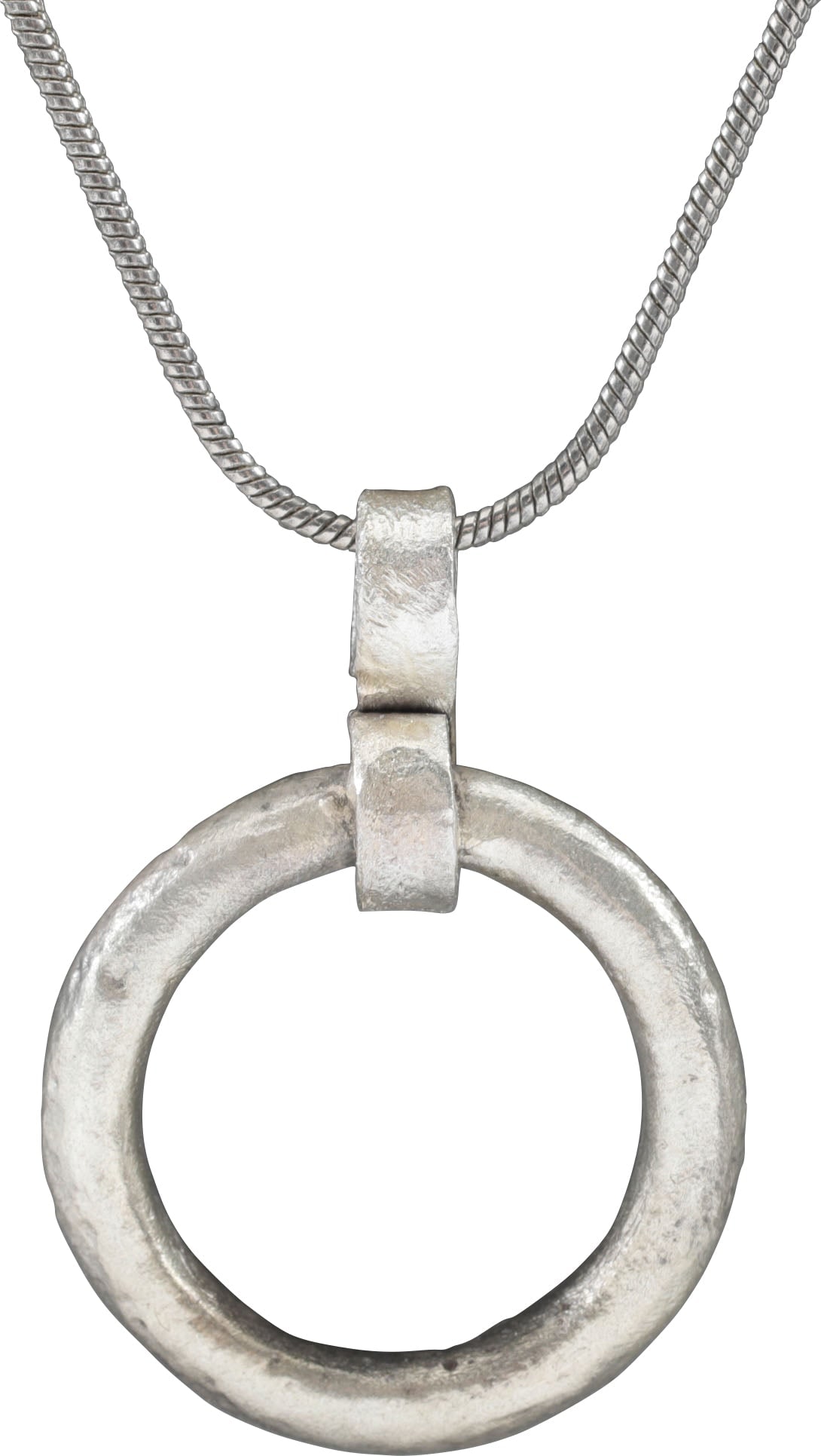 CELTIC PROSPERITY RING NECKLACE, C.400-100 BC: Before the Roman invasion of the British Isles, rings of bronze, silver, and gold were used as a means of exchange, particularly in Ireland. Most exchanges of goods and property were conducted by