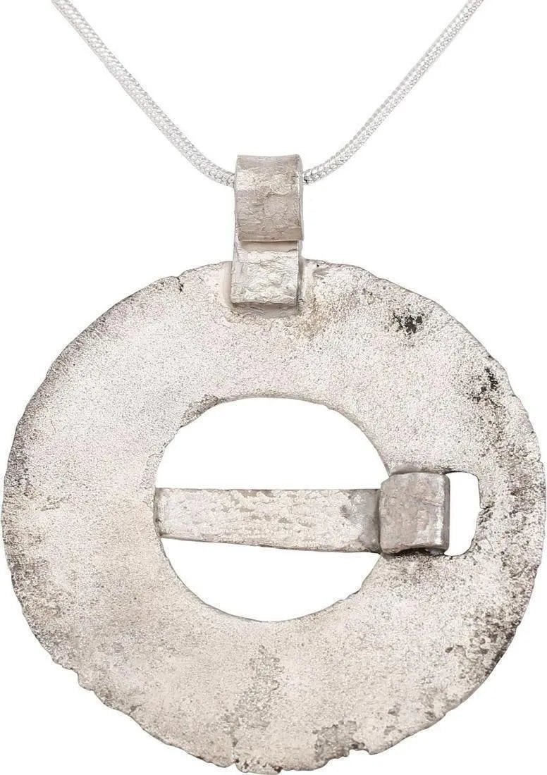 FINE VIKING PROTECTIVE BROOCH PENDANT NECKLACE - 2