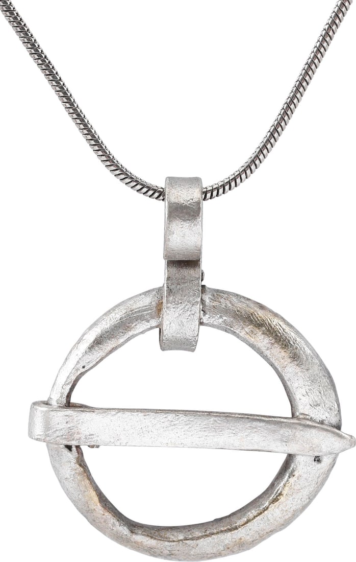 VIKING PROTECTIVE BROOCH, 850-1050 AD: Silvered bronze, worn in numbers on the surface of the jerkin, to provide a measure of protection against sword cuts and, in fact, were a form of armor. See current Public Television programming for d