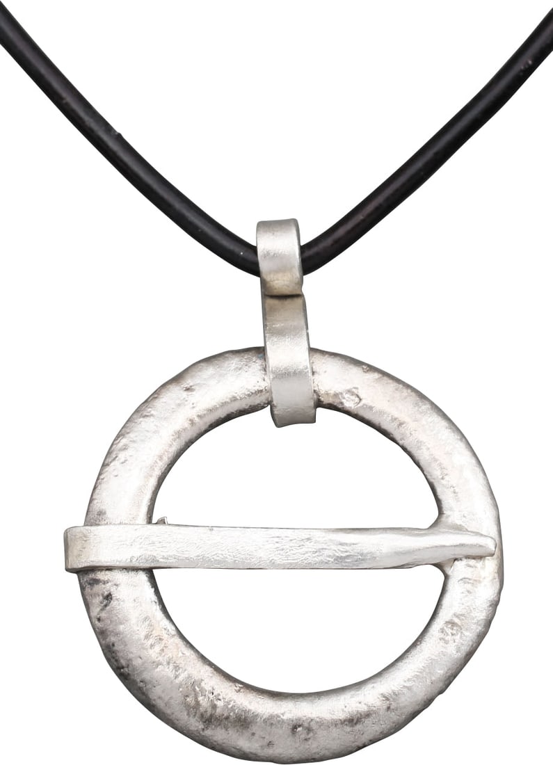 VIKING PROTECTIVE ARMOR BROOCH NECKLACE, 10TH CENTURY AD: Worn in numbers on the surface of the jerkin, these small metal brooches provided a measure of protection against sword cuts and were a form of armor. See current Public Television programming for doc