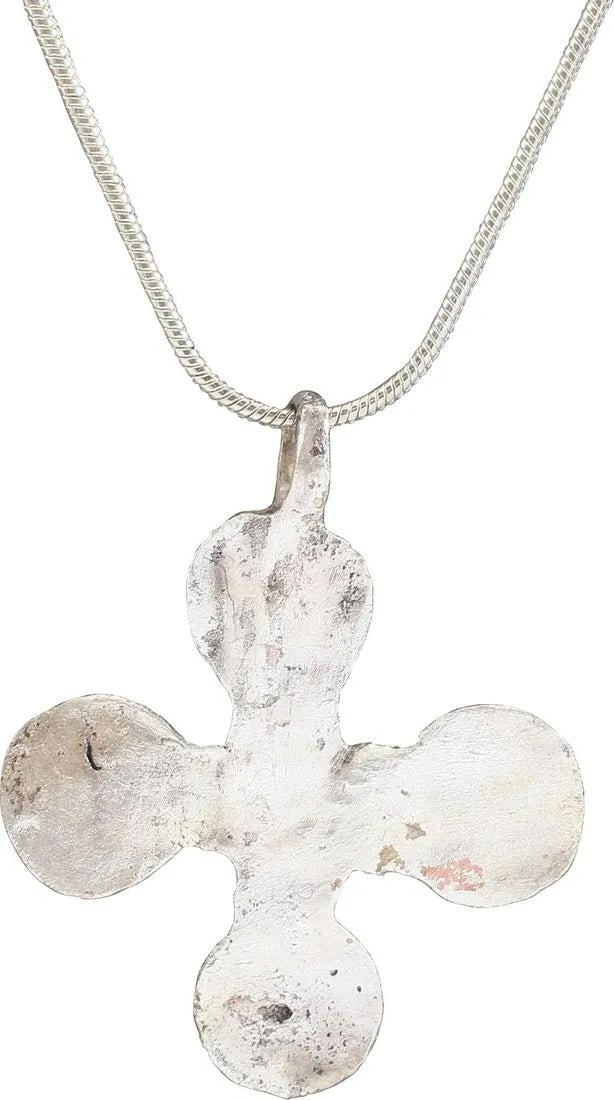 SUPERB MEDIEVAL EUROPEAN CROSS NECKLACE - 2