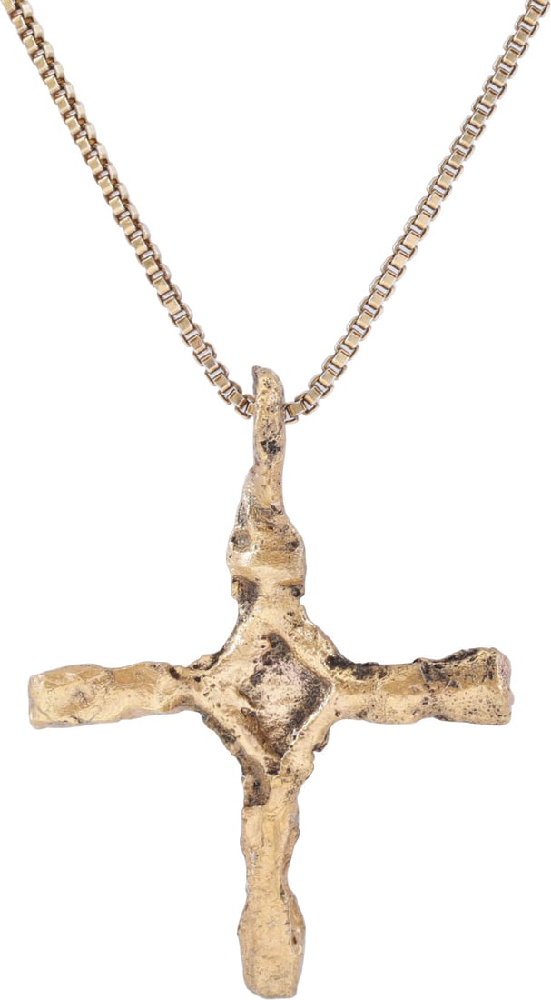 MEDIEVAL CHRISTIAN CROSS NECKLACE C.1100-1300 AD - 2