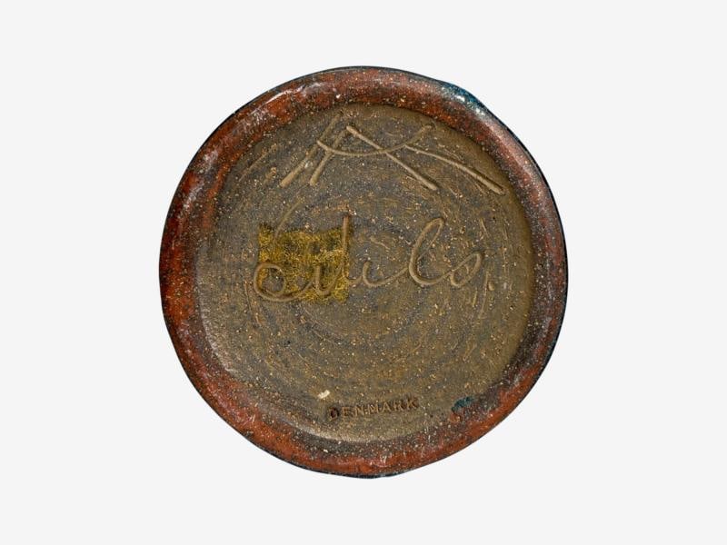 Nils Kähler, Small Table Lamp, Brown Stoneware, Denmark, 1950s - 9