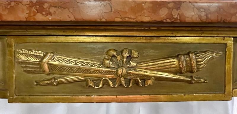 Maison Jansen Console with Six Raised Legs and Marble Top - 11