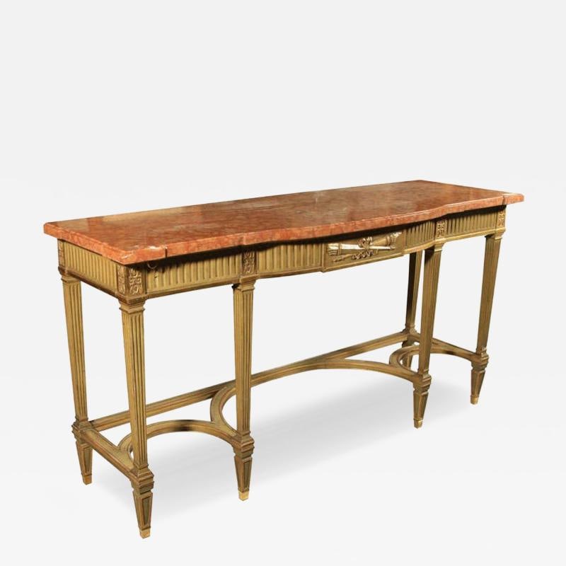 Maison Jansen Console with Six Raised Legs and Marble Top (1 of 12)