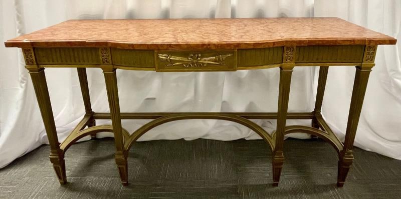 Maison Jansen Console with Six Raised Legs and Marble Top - 4