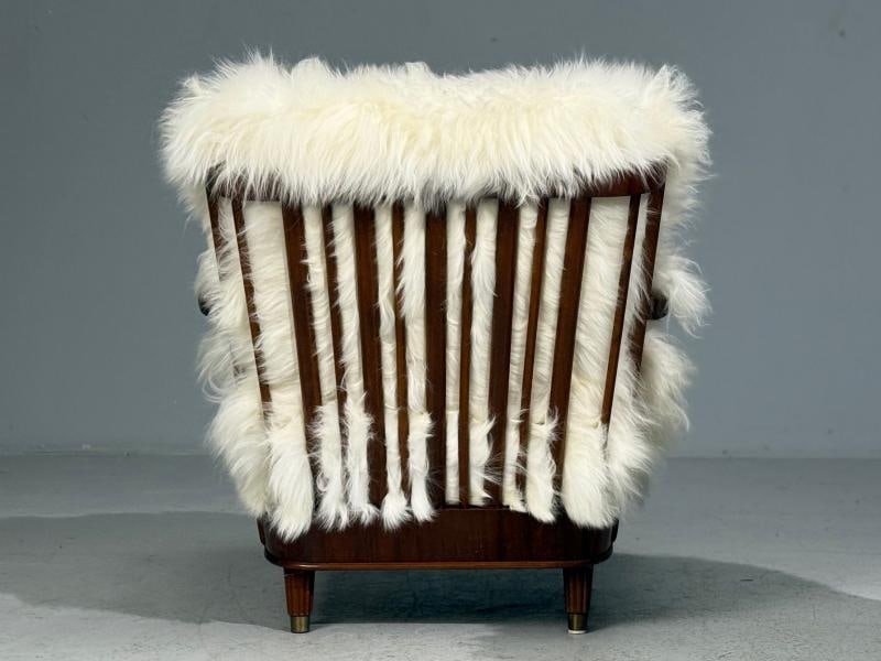 Svante Skogh, Lounge Chairs, Mongolian Fur, Beech, Sweden, 1945 - 10