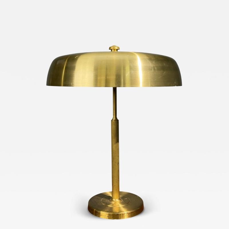 Hövik Lys, Large Table Lamp, Brass Sheet, Norway, 1970s (1 of 9)