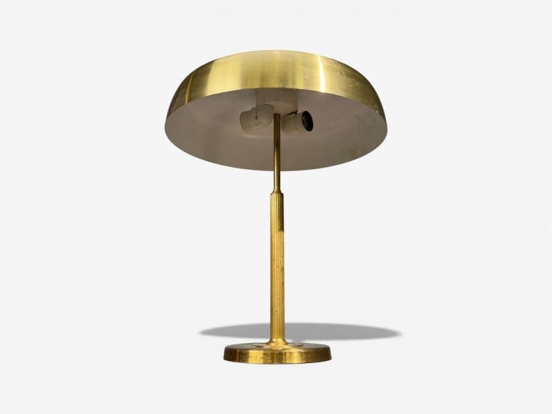 Hövik Lys, Large Table Lamp, Brass Sheet, Norway, 1970s - 3