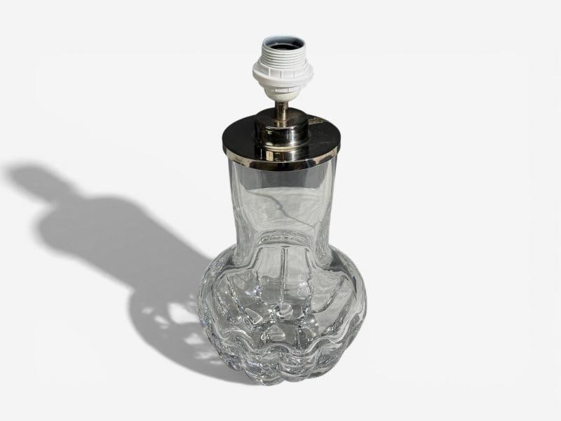 Olle Alberius, Table Lamp, Blown Glass, Chromed Metal, Sweden, 1970s - 8