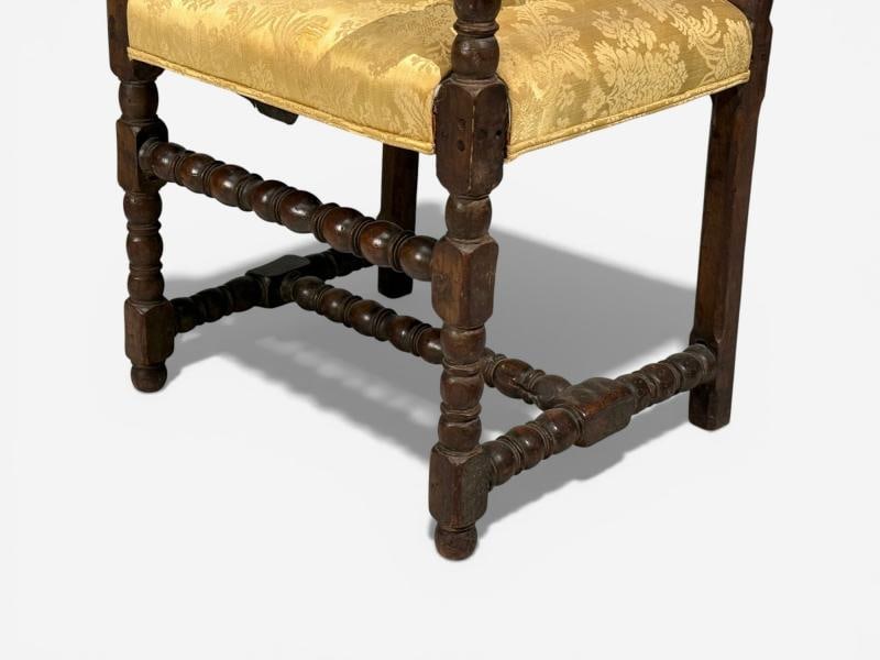 Louis XIII, Barley Twist Occasional Chairs, Fabric, Cherry, France, 17th c. - 10