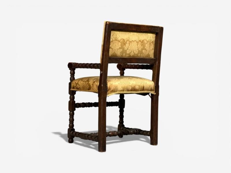 Louis XIII, Barley Twist Occasional Chairs, Fabric, Cherry, France, 17th c. - 9