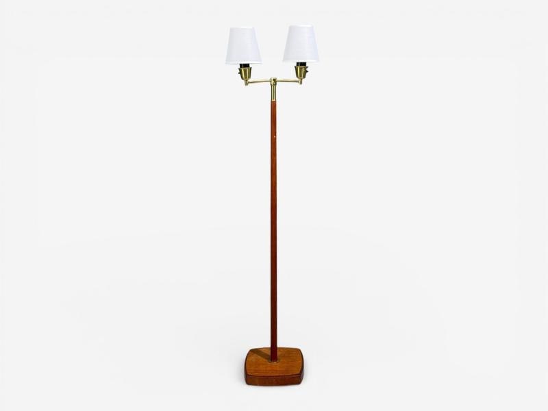 Swedish Modern, Floor Lamp, Teak, Brass, Sweden, 1960s - 2