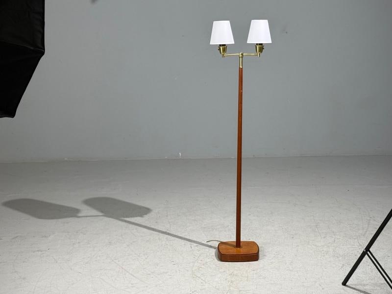 Swedish Modern, Floor Lamp, Teak, Brass, Sweden, 1960s - 3