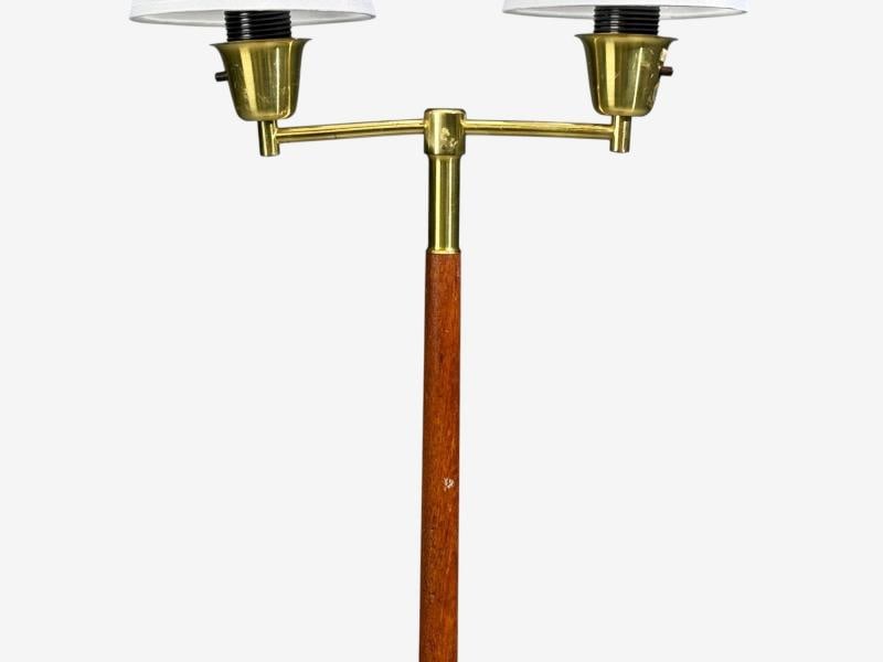 Swedish Modern, Floor Lamp, Teak, Brass, Sweden, 1960s - 5
