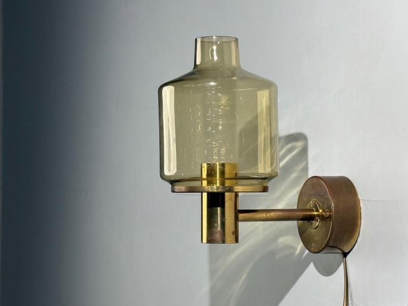 Hans-Agne Jakobsson, Wall Light, Brass, Glass, Sweden, 1960s - 4