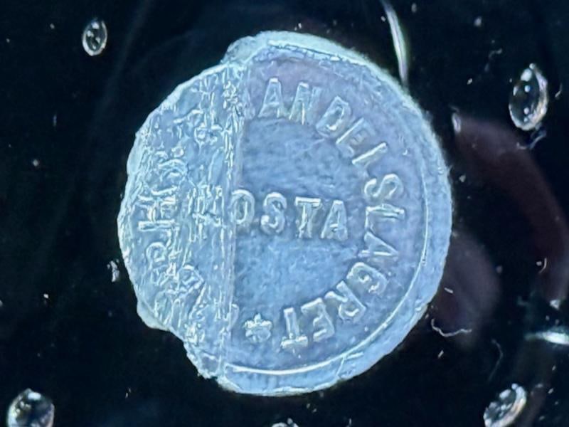 Kosta, Small Table Lamp, Black Glass, Sweden, 1950s - 7