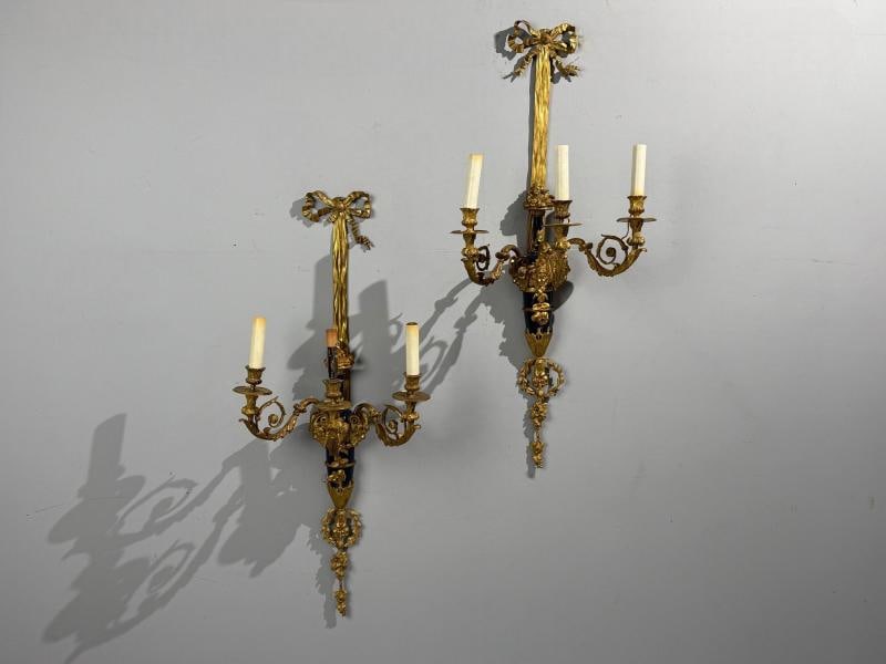 Henry Dasson Attr., Louis XVI, Wall Sconces, Bronze, France, 1860s - 3